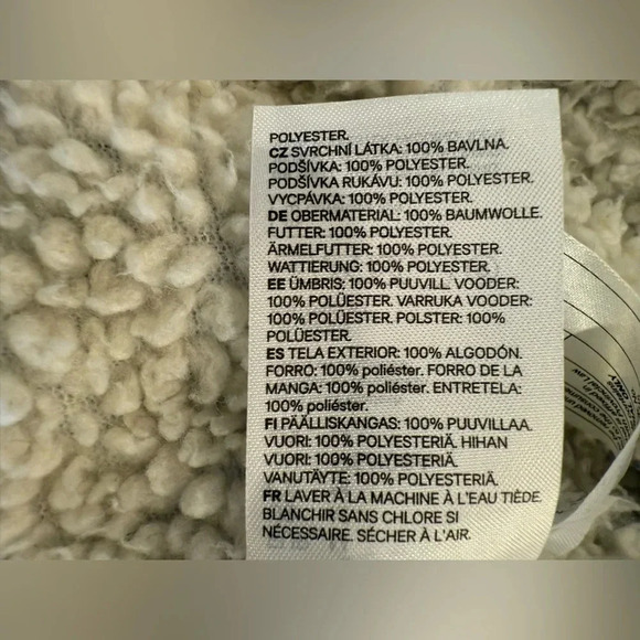 H&M Men’s Denim Stonewashed Trucker Sherpa Collar Jacket Size M Fully Lined - Picture 15 of 15